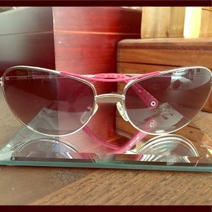Pink Coach aviator sunglasses